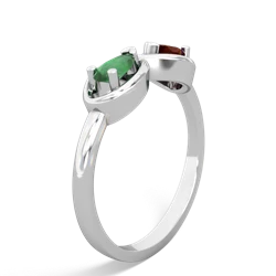 Emerald Infinity 14K White Gold ring R5050