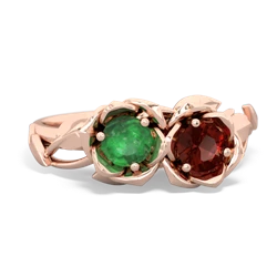 Emerald Rose Garden 14K Rose Gold ring R5510