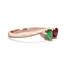 Emerald Sweethearts 14K Rose Gold ring R5260