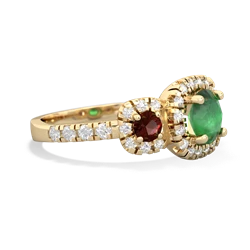 Emerald Regal Halo 14K Yellow Gold ring R5350