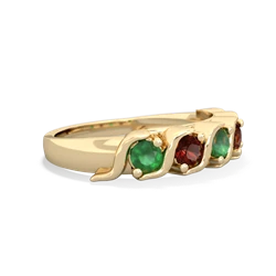 Emerald Anniversary Band 14K Yellow Gold ring R2089