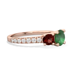 Emerald Pave Trellis 14K Rose Gold ring R5500