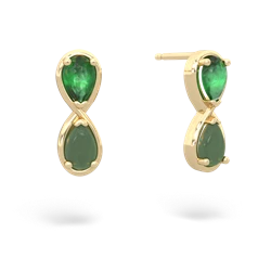 Emerald Infinity 14K Yellow Gold earrings E5050