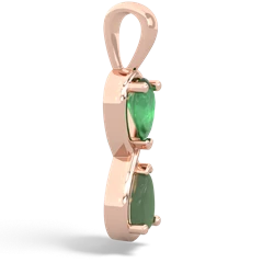 Emerald Infinity 14K Rose Gold pendant P5050