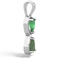 Emerald Infinity 14K White Gold pendant P5050