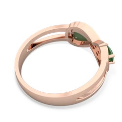 Emerald Diamond Infinity 14K Rose Gold ring R5390