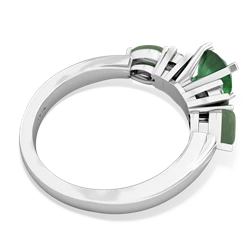 Emerald 6Mm Round Eternal Embrace Engagement 14K White Gold ring R2005