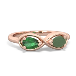 Emerald Infinity 14K Rose Gold ring R5050