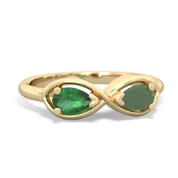 Emerald Infinity 14K Yellow Gold ring R5050