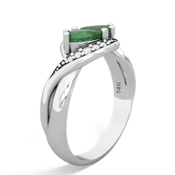 Emerald Summer Winds 14K White Gold ring R5342