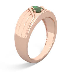 Emerald Men's Streamline 14K Rose Gold ring R0460