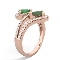 Emerald Diamond Dazzler 14K Rose Gold ring R3000