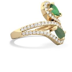 Emerald Diamond Dazzler 14K Yellow Gold ring R3000