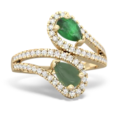 Emerald Diamond Dazzler 14K Yellow Gold ring R3000