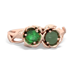 Emerald Rose Garden 14K Rose Gold ring R5510