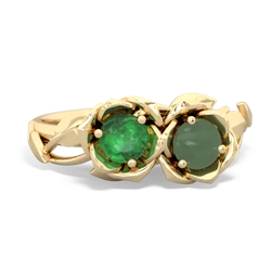 Emerald Rose Garden 14K Yellow Gold ring R5510