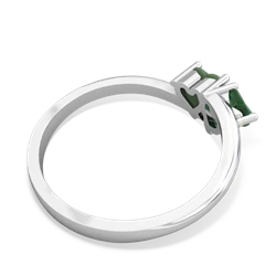 Emerald Sweethearts 14K White Gold ring R5260