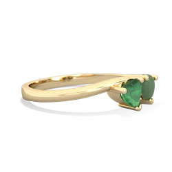 Emerald Sweethearts 14K Yellow Gold ring R5260