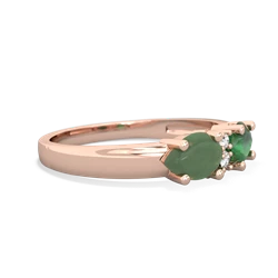 Emerald Pear Bowtie 14K Rose Gold ring R0865