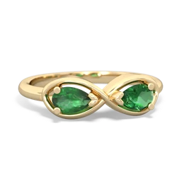 Emerald Infinity 14K Yellow Gold ring R5050