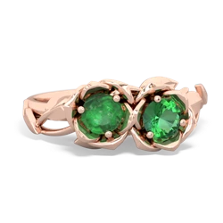 Emerald Rose Garden 14K Rose Gold ring R5510