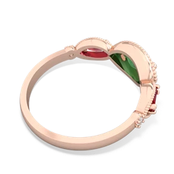 Emerald Milgrain Marquise 14K Rose Gold ring R5700