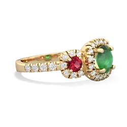 Emerald Regal Halo 14K Yellow Gold ring R5350