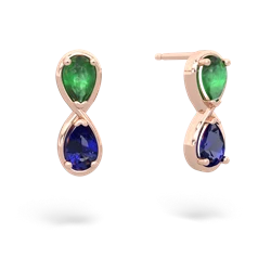 Emerald Infinity 14K Rose Gold earrings E5050