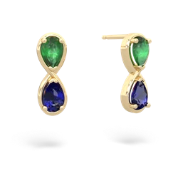 Emerald Infinity 14K Yellow Gold earrings E5050