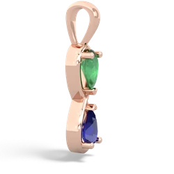 Emerald Infinity 14K Rose Gold pendant P5050