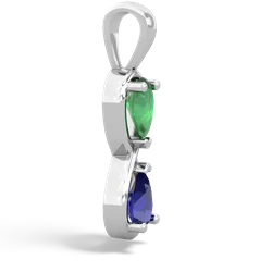 Emerald Infinity 14K White Gold pendant P5050