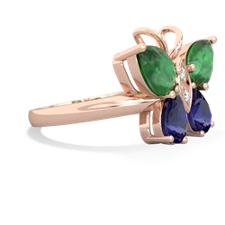 Emerald Butterfly 14K Rose Gold ring R2215