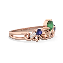 Emerald Crown Keepsake 14K Rose Gold ring R5740