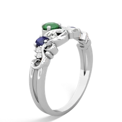 Emerald Crown Keepsake 14K White Gold ring R5740