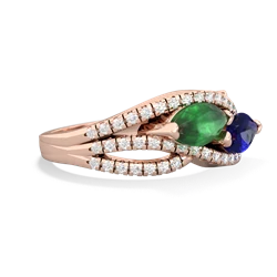 Emerald Diamond Rivers 14K Rose Gold ring R3070