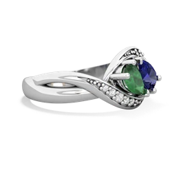 Emerald Summer Winds 14K White Gold ring R5342