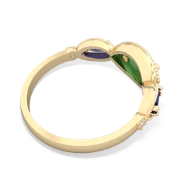 Emerald Milgrain Marquise 14K Yellow Gold ring R5700