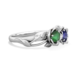 Emerald Rose Garden 14K White Gold ring R5510