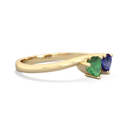 Emerald Sweethearts 14K Yellow Gold ring R5260