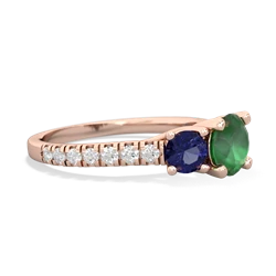 Emerald Pave Trellis 14K Rose Gold ring R5500