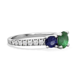 Emerald Pave Trellis 14K White Gold ring R5500