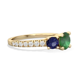 Emerald Pave Trellis 14K Yellow Gold ring R5500