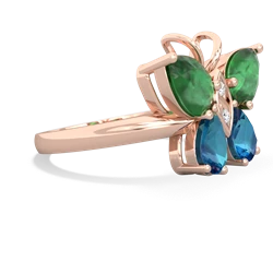 Emerald Butterfly 14K Rose Gold ring R2215