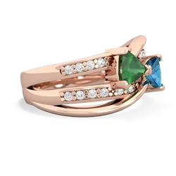 Emerald Bowtie 14K Rose Gold ring R2360