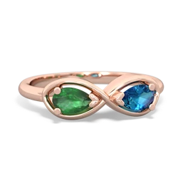 Emerald Infinity 14K Rose Gold ring R5050