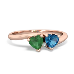 Emerald Sweethearts 14K Rose Gold ring R5260