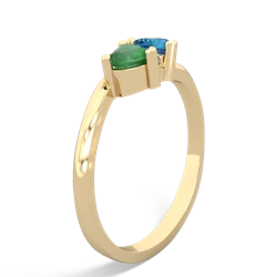 Emerald Sweethearts 14K Yellow Gold ring R5260