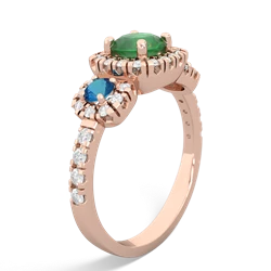 Emerald Regal Halo 14K Rose Gold ring R5350