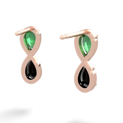 Emerald Infinity 14K Rose Gold earrings E5050