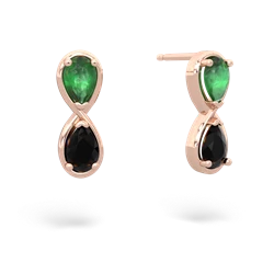 Emerald Infinity 14K Rose Gold earrings E5050